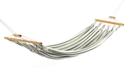 Chico-Einzelhängematte 300 x 130 cm - Synthetik, beige-grün