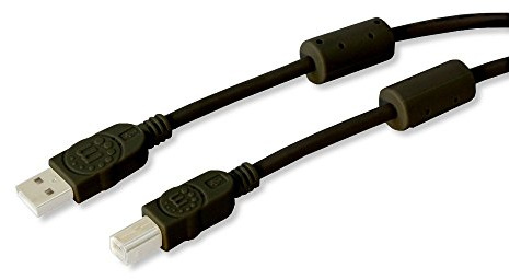 Cavo usb Manhattan 2.0 A M/B M 5m con Ferrite Doppia Schermatura Nero