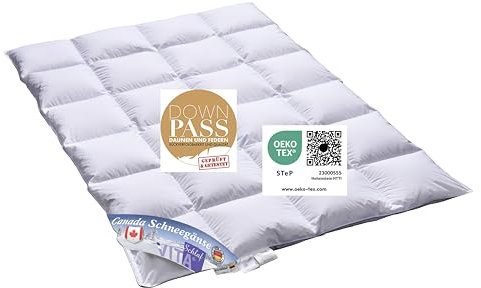 Vitaschlaf® Canada SCHNEEGÄNSE W6 - EXTRAWARM 100% Gänseflaum- DAUNENDECKE Made in Germany since1947 (200x200cm)