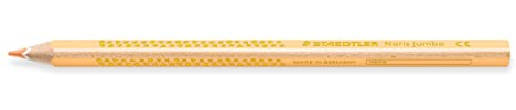 STAEDTLER Noris 1284 Jumbo Buntstifte – Pfirsich, 12 Stück | Ergonomisches Dreikantformat, 4 mm Mine, bruchfest – für Kinder – Art.-Nr. 1284-43