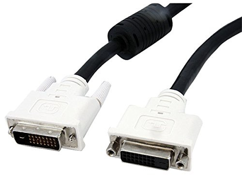 StarTech.com DVI Extension Cable - 15 ft - Dual Link - Male to Female Cable - 2560x1600 - DVI-D Cable - Computer Monitor Cable - DVI Cord (DVIDDMF15), Black