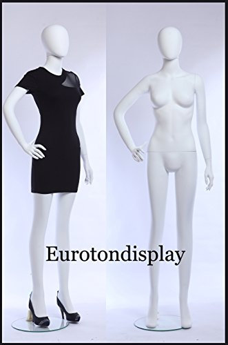 Eurohandisplay schöne weiß abstrakte Matt lackierte Schaufensterpuppe Faceless “ohne Gesicht ” (YM6-6 weiblich weiß)