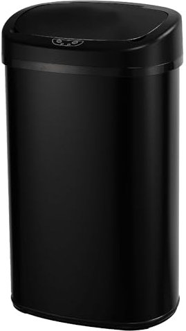 Poubelle de cuisine automatique 68L MAJESTIC grande capacité Noir mat en acier INOX avec cerclage