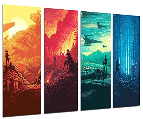 Wandbild - Bild Star Wars, Darth Vader, 131 x 62 cm, Holzdruck - XXL Format - Kunstdruck, 26250