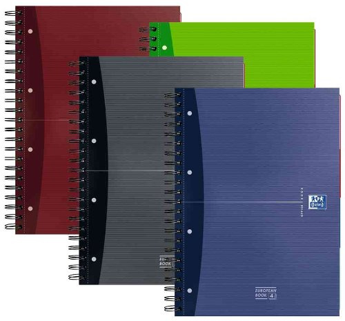 Oxford European Book Oxford Office, extra stabiler Deckel, 5mm kariert, A4+, 120 Blatt