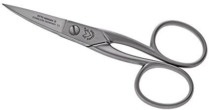 OTTO HERDER NAGELSCHERE - Extra scharfe Nagelschere 10cm aus Edelstahl - Nagelschere Fussnägel mit leicht gebogener Spitze zur Maniküre und Pediküre