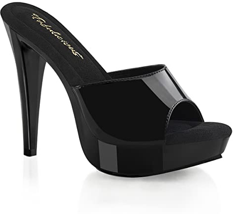 Fabulicious Damen Cocktail-501 Sandalen mit offener Zehenpartie, Schwarz Blk Blk, 40 EU