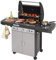 Campingaz 3 Series Classic LS Plus Barbacoa a Gas con 3 quemadores de acero inoxidable (9.6 kW potencia) y un asador lateral (2.3 kW potencia) | 11.9 kW de potencia totales | Sistema de limpieza InstaClean para una limpieza fácil
