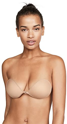NuBra SE998 Seamless Push Up Women's Adhesive Bra with Molded Pads, Tan, Cup C