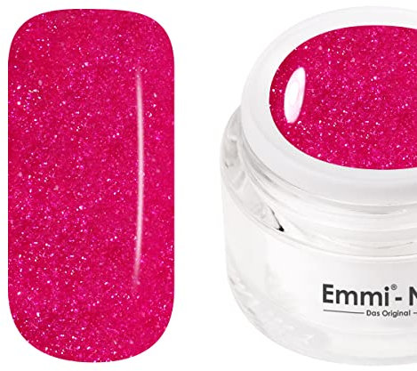 Emmi Nail Farbgel Giltter | UV/LED-Gel für brillante Farbintensität | Hohe Deckkraft, mittelviskos & selbstglättend | Kein Verlaufen in Nagelränder | 5 ml – Metal Flamingo