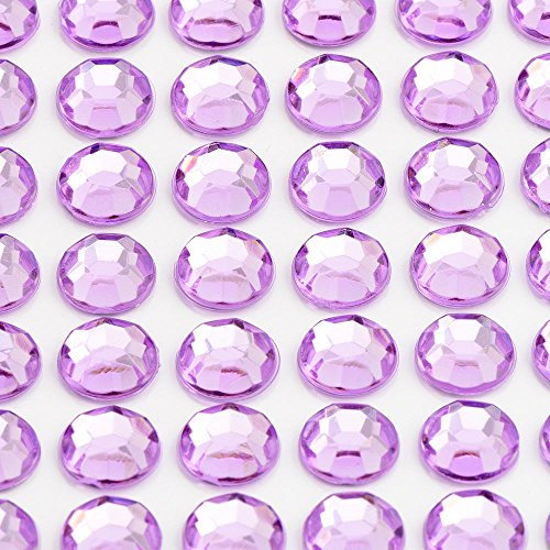 Italian Options - 10mm Lilac Diamante Rhinestone Gem Crystal Stickers (50 pcs)