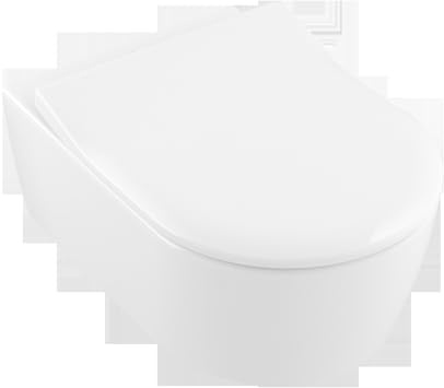 Villeroy & Boch Avento Wand-Tiefspül-WC, mit WC-Sitz Combi-Pack, DirectFlush, wandhängend, 5656RS01, Farbe: Weiß