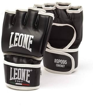 LEONE 1947, Kontakt MMA-Handschuhe, Unisex-Erwachsene, Schwarz, M, GP095