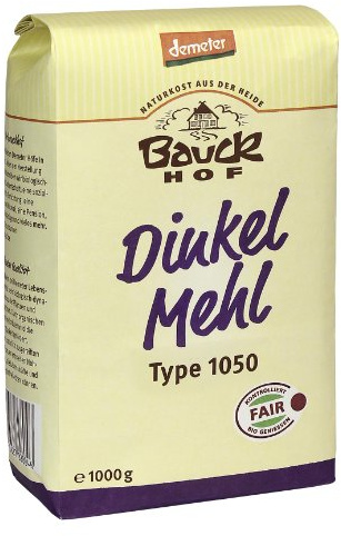 Bauckhof Dinkelmehl T1050 Demeter, 4er Pack (4 x 1 kg)