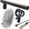 Rode NTG-2 Richtmikrofon + keepdrum PCMH1 Spinne + MC-025XJ TRS/XLR Kamera-Kabel + Fell-Windschutz WSWH