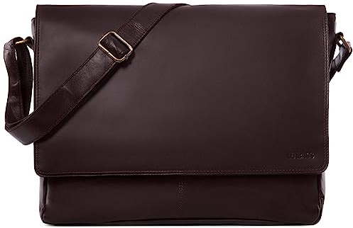 LEABAGS Oxford Laptoptasche Leder 15 Zoll Herren Damen Echtleder