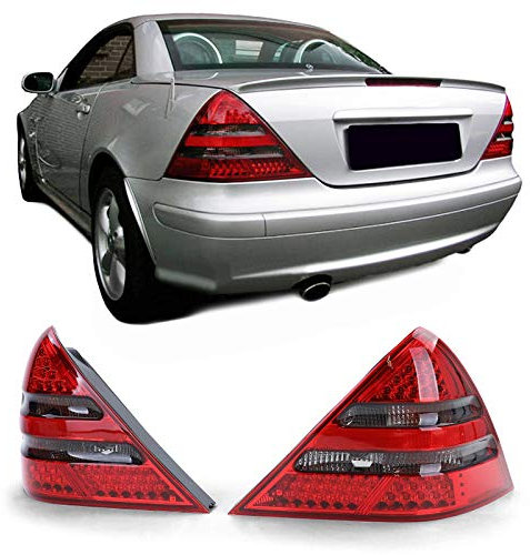 Carparts-Online LED Rückleuchten Rot Schwarz Paar für Mercedes SLK R170 96-04