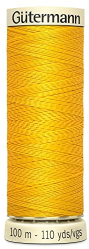 Gutermann Sew All Polyester Thread, Golden Yellow 0106, 100 m