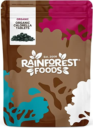 Rainforest Foods Organic Broken Cell Wall Chlorella Tablets 500mg Pack of 300