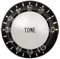 PRMK-010 Top Hat Knobs with Inserts 4 Pack Black/Silver - Gitarren Ersatzteil