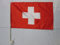 AZ FLAG - Autofahne Schweiz - 45x30 cm - Helvetische Autoflagge 30 x 45 Cm - Auto Flaggen