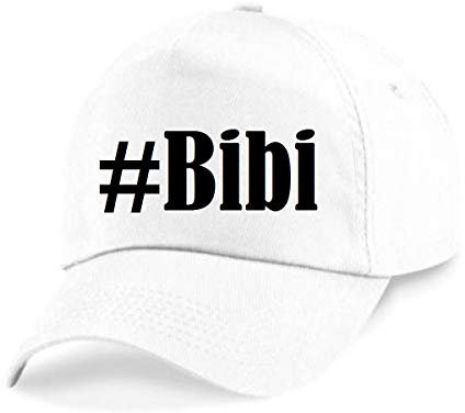 Reifen-Markt Base Cap Hashtag #Bibi Größe Uni Farbe Weiss Druck Schwarz