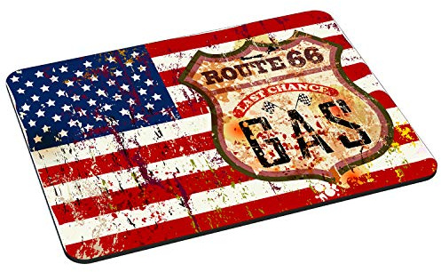 PEDEA Gaming und Office Mauspad - 220 x 180 mm - mit vernähten Rändern und rutschfester Unterseite, Stars and Stripes
