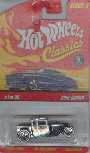 HOT WHEELS 2006 1 of 30 silver BONE SHAKER CLASSICS SERIES 3 1:64 SCALE DIE-CAST BODY/CHASSIS SPECIAL PAINT