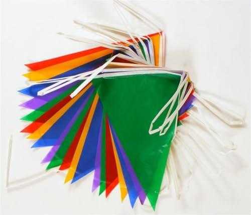 Fahnen Girlande Plastik 10m mit 20 Fähnchen