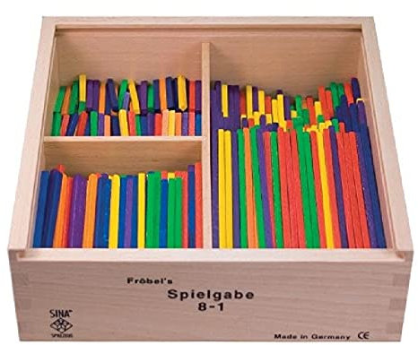 Rudolphs Schatzkiste Holzspielzeug Fröbel Gabe 8-1 Stäbchen 125mm LxBxH 220x220x75mm NEU Holzspiel Körper Geometrie Holzwürfel Gesellschaftsspiel Spielen Motorik spiel Spielfigur Holzfigur Holzdekoration Holzspielzeug