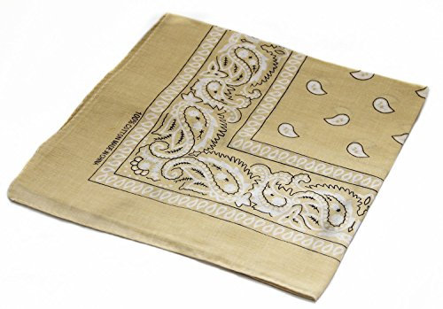 Boolavard TM Ursprüngliche Bandanas 100% Baumwolle (Khaki)