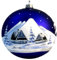 Weihnachtskugel Christbaumkugel 15 cm Celebration Edition 20 Winterlandschaft Blau Silber weiß