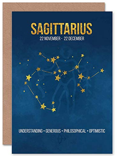 Wee Blue Coo BIRTHDAY CARD - ZODIAC STAR SIGN ASTROLOGY SAGITTARIUS
