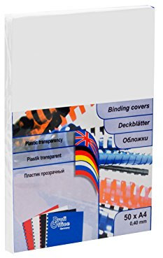 ProfiOffice® Deckblätter, DIN A4, Reliefstruktur, klar-transparent, 0,40mm, 50 Stück (59040)