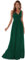 Ever-Pretty Vestito da Cerimonia Donna Linea ad A Stile Impero Chiffon Scollo a V Senza Maniche Abito da Damigella Chic Verde Scuro 36