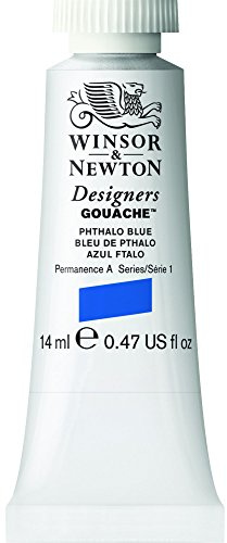 Winsor & Newton 14ml Designers Gouache Tube - Phthalo Blue
