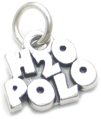 H20 Polo Sterling Silber Charm .925 x 1 Wasser Wasserball Charms