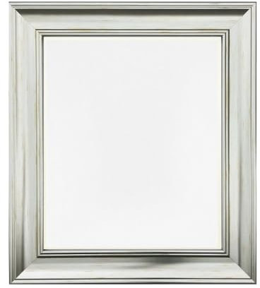 FRAMES BY POST Scandi Vintage Silver Picture Photo Frame 50 x 70 cm (Plastic Glass)