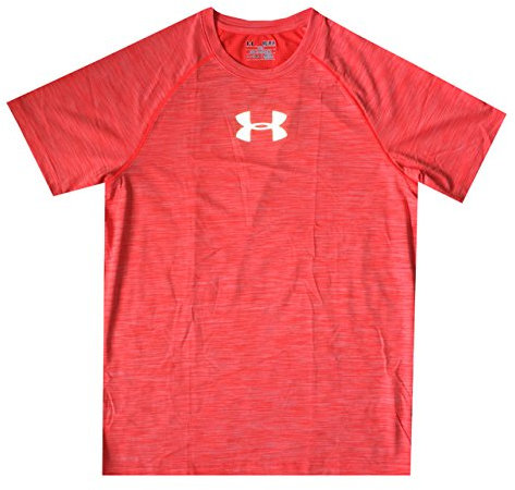 Under Armour Men UA Tech Heatgear Fitted Short Sleeve T-Shirt (M, Bolt orange)