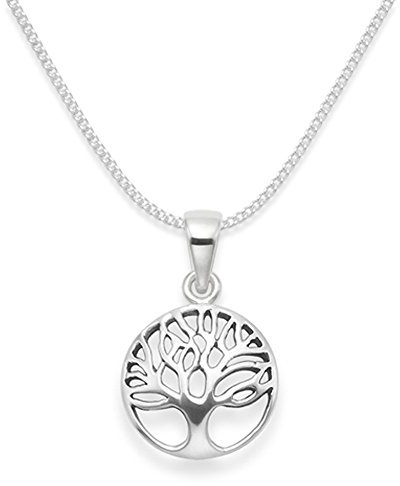 Heather Needham Children's Sterling Silver Life Tree Necklace on Silver chain - Yggdrasil Pendant - SIZE: SMALL 12mm. Small Life Tree necklace for children. 8097S/15S