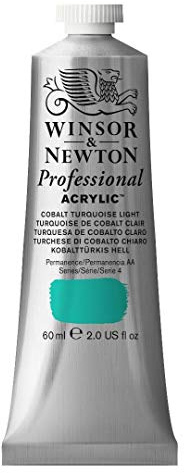 Winsor & Newton Professional Acrylic Paint, 60ml, Cobalt Turquoise Light