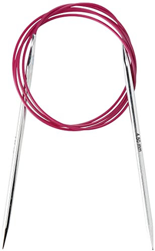 Rundstricknadel 4,50 mm 120 cm, Silver