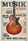 REINDERS Poster, Musik ist Leidenschaft, Hobbyraum, Poster, Wanddeko, Room Decor, 150 gr. glänzend Bilderdruckpapier, Braun, 91,5x61cm