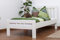 Einzelbett Easy Premium Line K8, Buche Vollholz massiv weiß lackiert - Maße: 90 x 200 cm