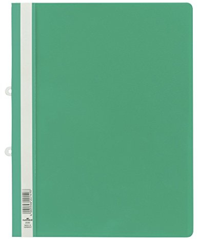 DURABLE Hunke & Jochheim Sichthefter mit Abheftschieber, Hartfolie, 0,16 mm, DIN A4, 280 x 330 mm, grün