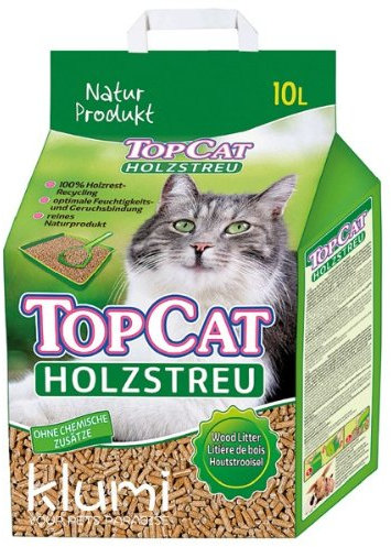 TopCat Holzstreu Katzenstreu Naturprodukt, 10 Liter