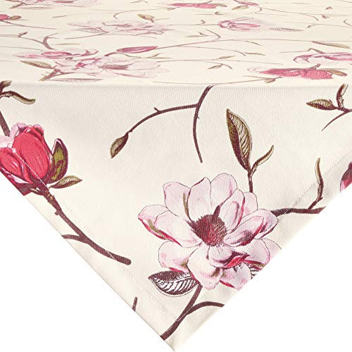 Erwin Müller Tischwäsche, Mitteldecke, Tischdecke Magnolie Magnolie Größe 85x85 cm - robuste Qualität, mit hochwertigem Kuvertsaum und Fleckschutz ausgerüstet