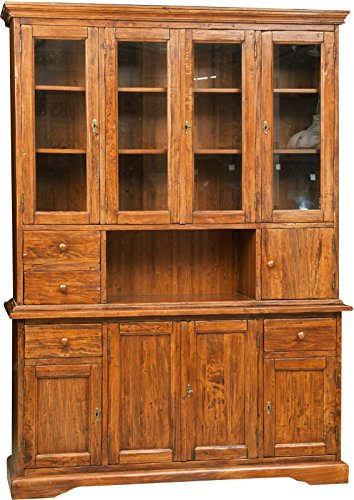 Biscottini Küchenbuffet Landhaus 156x50x200 cm Made in Italy | Buffetschrank landhausstil | Küchenbuffet buffetschrank Holz | Küchenbuffet Vintage