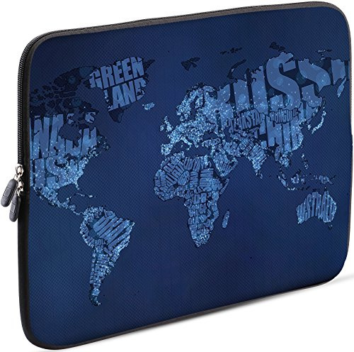 Sidorenko 11-11,6 Zoll Laptop Hülle - Laptoptasche kompatibel für MacBook - Chromebook aus Neopren, Blau, 42 Designs zur Auswahl