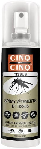 Spray Anti-moustiques Vetements Et Tissus 100ml Cinq Sur Cinq